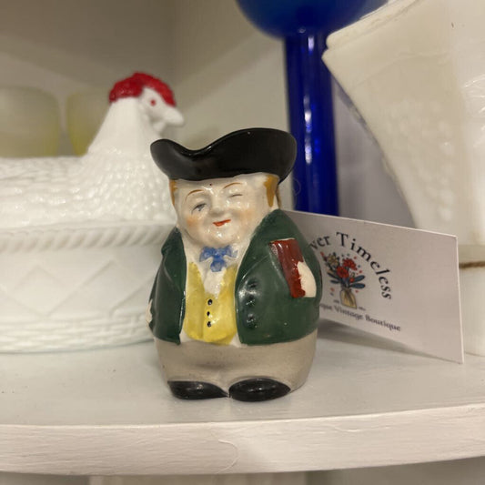 CERAMIC COLONIAL TOBY MINI PITCHER MADE IN JAPAN
