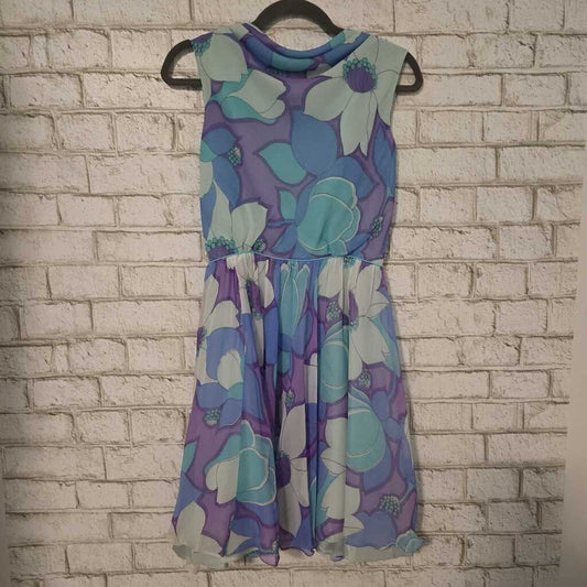 Vintage UNION MADE CANADA Blue/Purple Dress