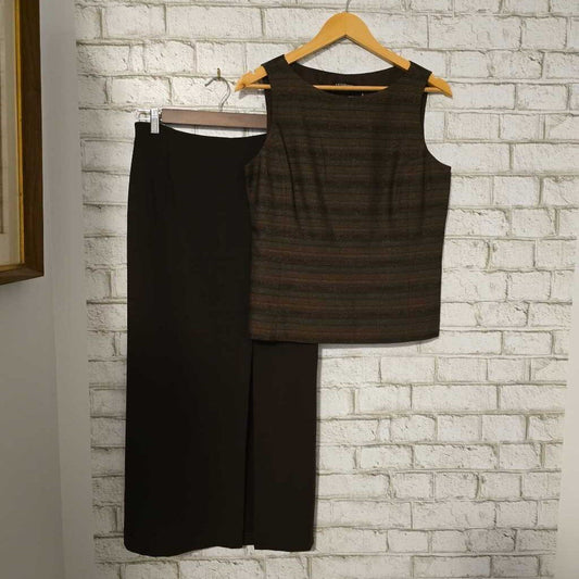 LIZ CLAIBORNE COLLECTION 2pc Brown Skirt/Top
