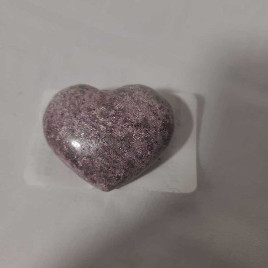LEPIDOLITE CRYSTAL HEART