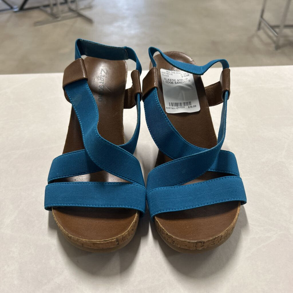 ELASTIC STRAP WEDGE SANDAL