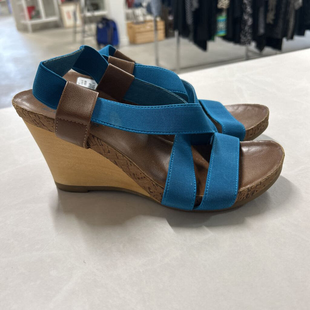 ELASTIC STRAP WEDGE SANDAL
