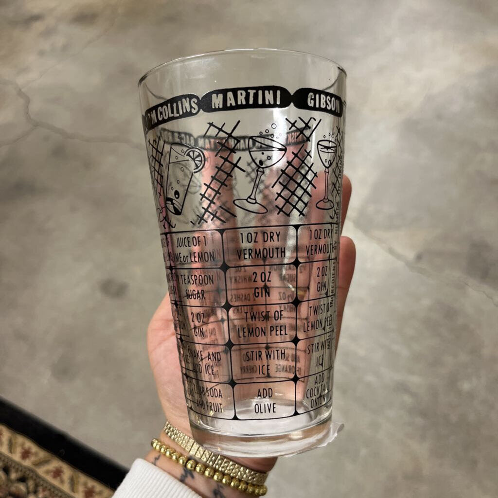 VINTAGE FEDERAL GLASS MIXED DRINK COCKTAIL TUMBLER