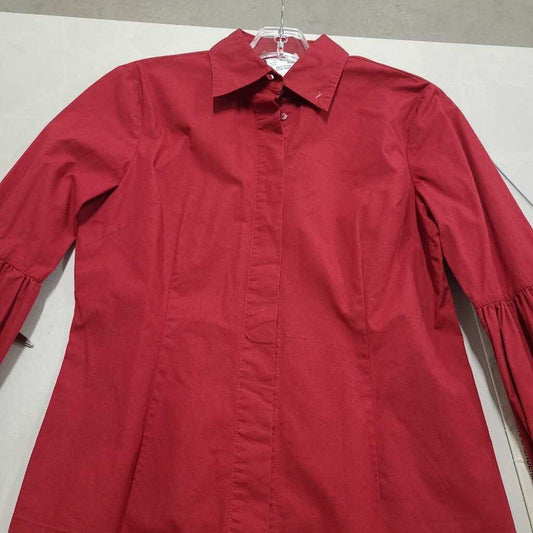 RED FITTED DRESS SHIRT