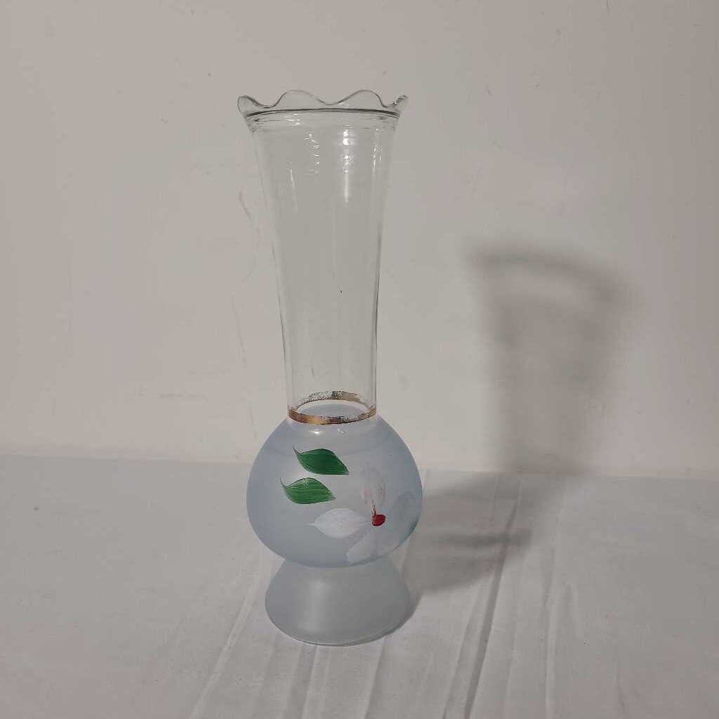 VTG BARTLETT COLLINS FROSTED BLUE VASE