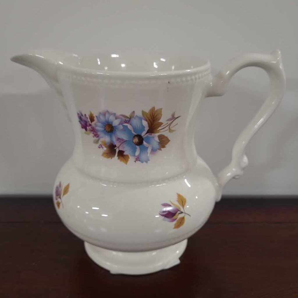 VINTAGE LORD NELSON POTTERY WATER/MILK PITCHER W/FLORAL PATTERN