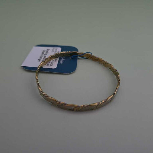 Sterling and Gold Wash Bangle