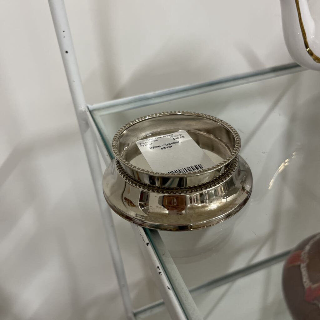 Wine coaster, silver