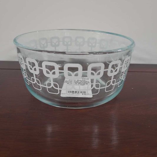 PYREX SAUCE BOWL CLR. W/ART DECO DESIGN MADE IN USA
