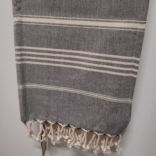 Tabby Turkish Towel - Black