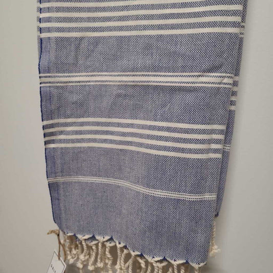 Tabby Turkish Towel - Navy
