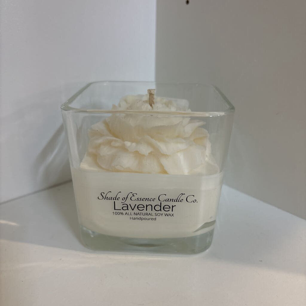 10oz Soy Candle - Square Peonies - Flower Market