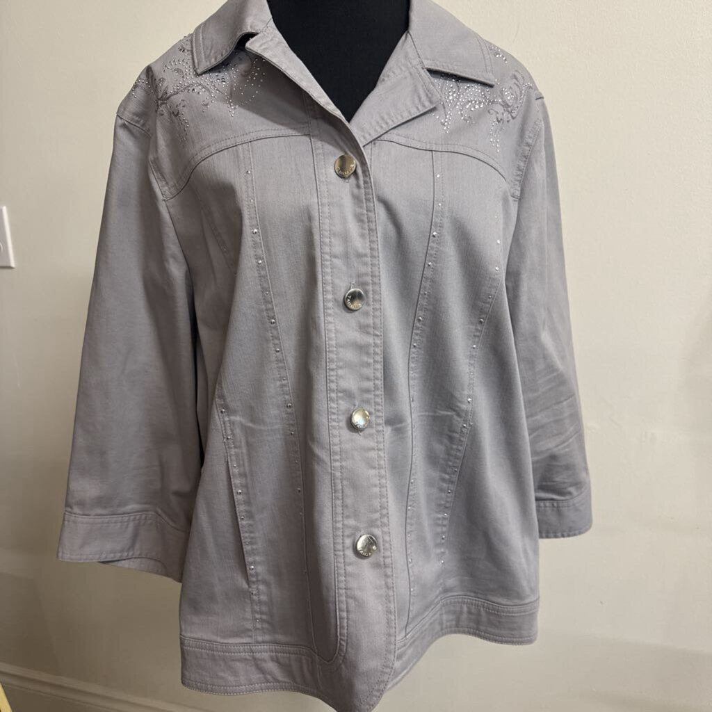 GREY DENIM PANT AND JACKET SET