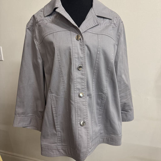 GREY DENIM PANT AND JACKET SET