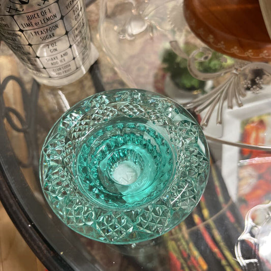 VTG PAIR OF TURQUOISE INDONESIAN CANDLE HOLDERS FITS 3 SIZES