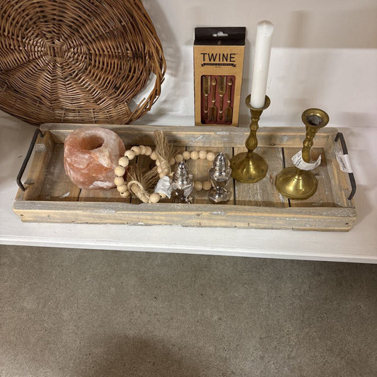 Long Wood Tray 28x8x3