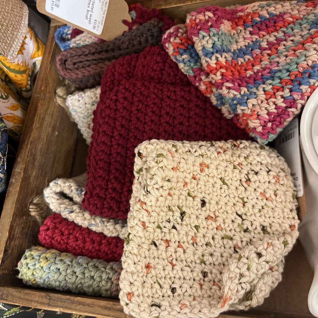 Crocheted wash clothes