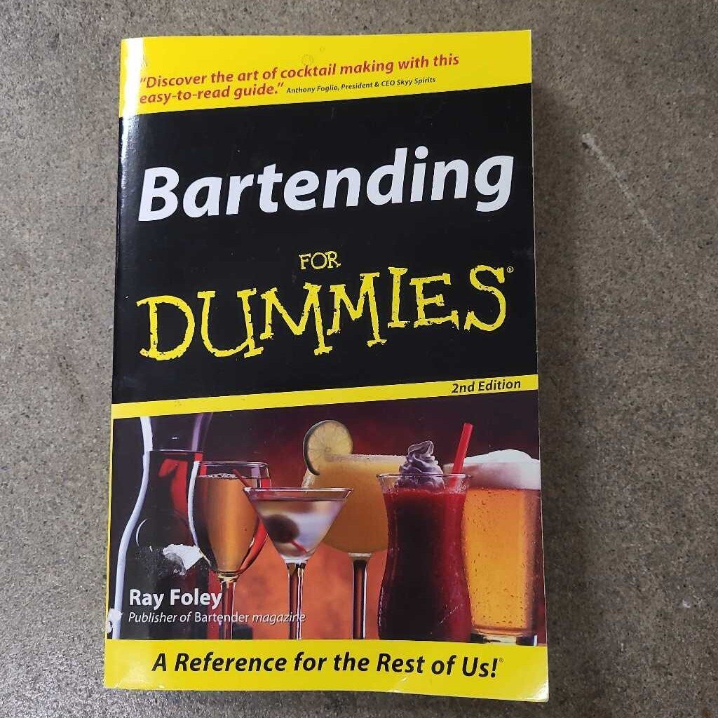BARTENDING FOR DUMMIES SOFT COVER BOOK