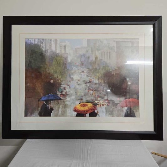 UMBRELLAS IN THE CITY WALL ART