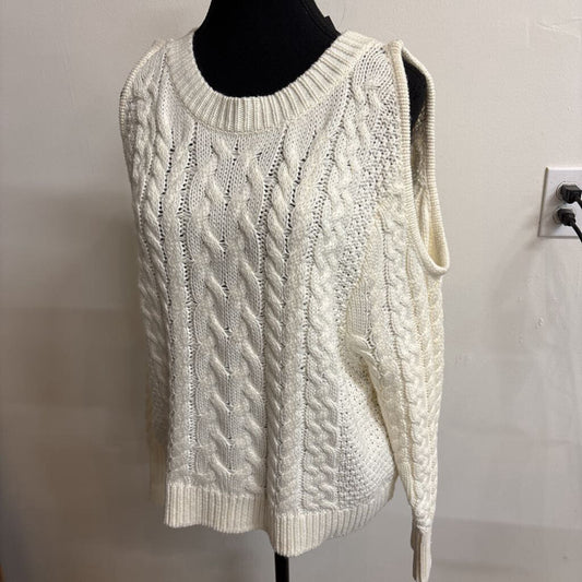 OPEN SHOULDER KNIT SWEATER - NWT