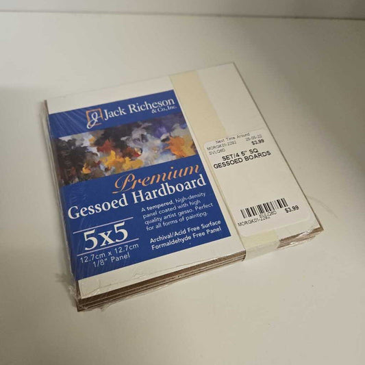 SET/4 5" SQ GESSOED BOARDS