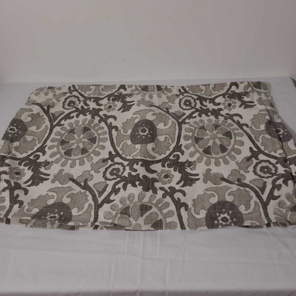 BEIGE/GREY LUMBAR PILLOW COVER