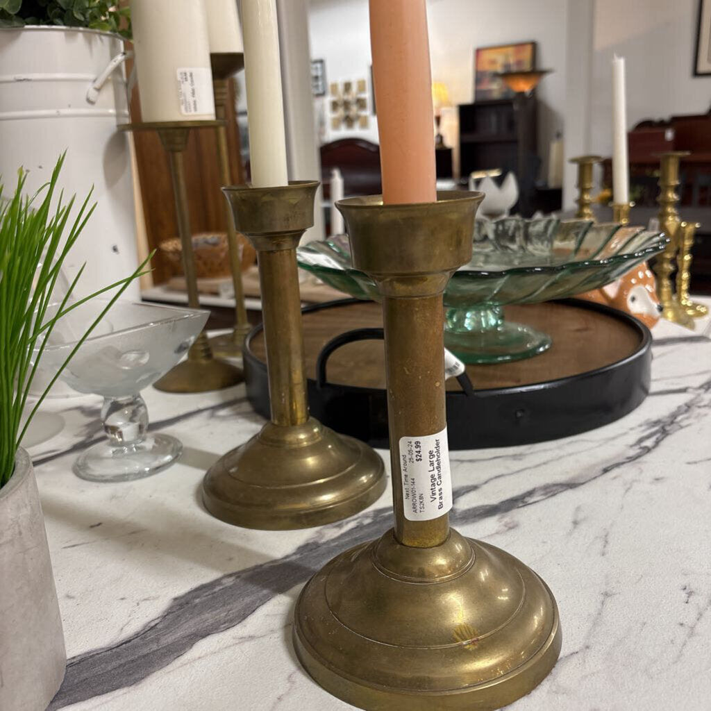 Vintage Large Brass Candleholder