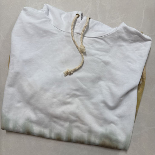WHITE TO BEIGE GRADIENT HOODIE - NEW WITH TAGS