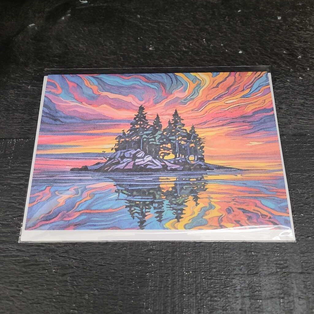 "Island Heartfire" 5x7 Greeting Card