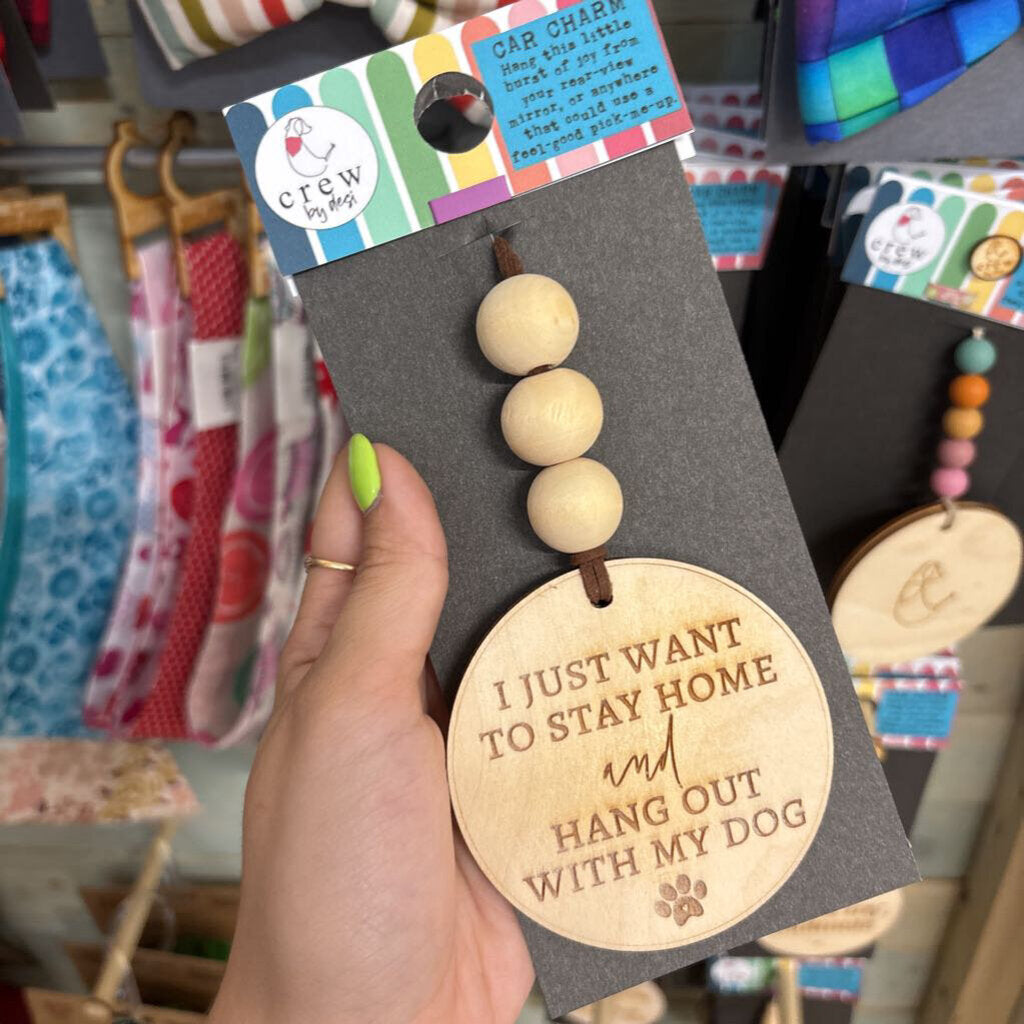 Car Charm - Stay home & hang out with my dog