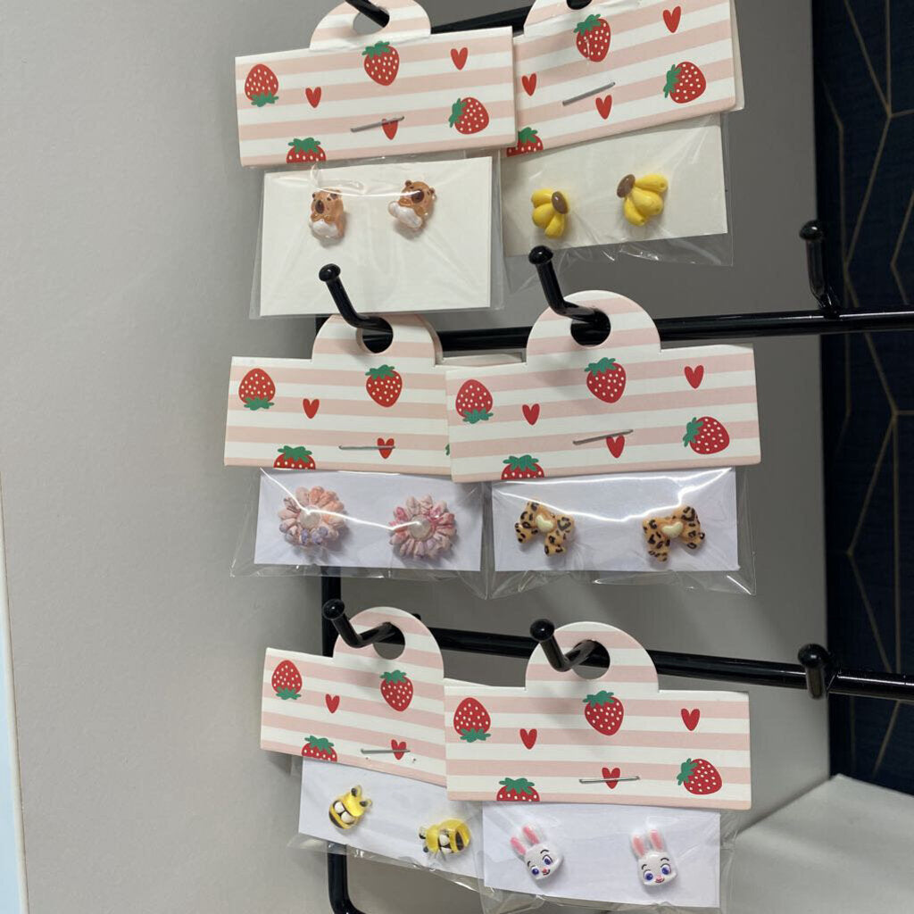 Stud Earings 18k Gold Plated Backings