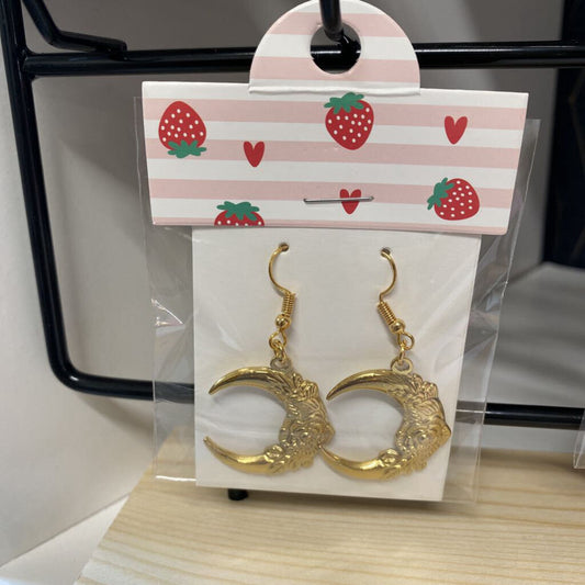 18k Gold Plated Moon Earings