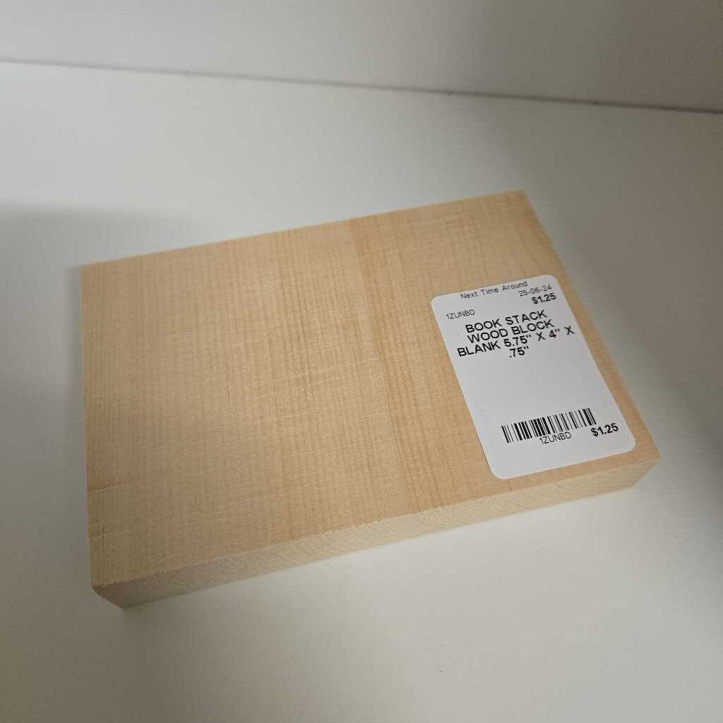 BOOK STACK WOOD BLOCK BLANK