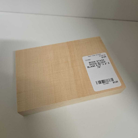 BOOK STACK WOOD BLOCK BLANK