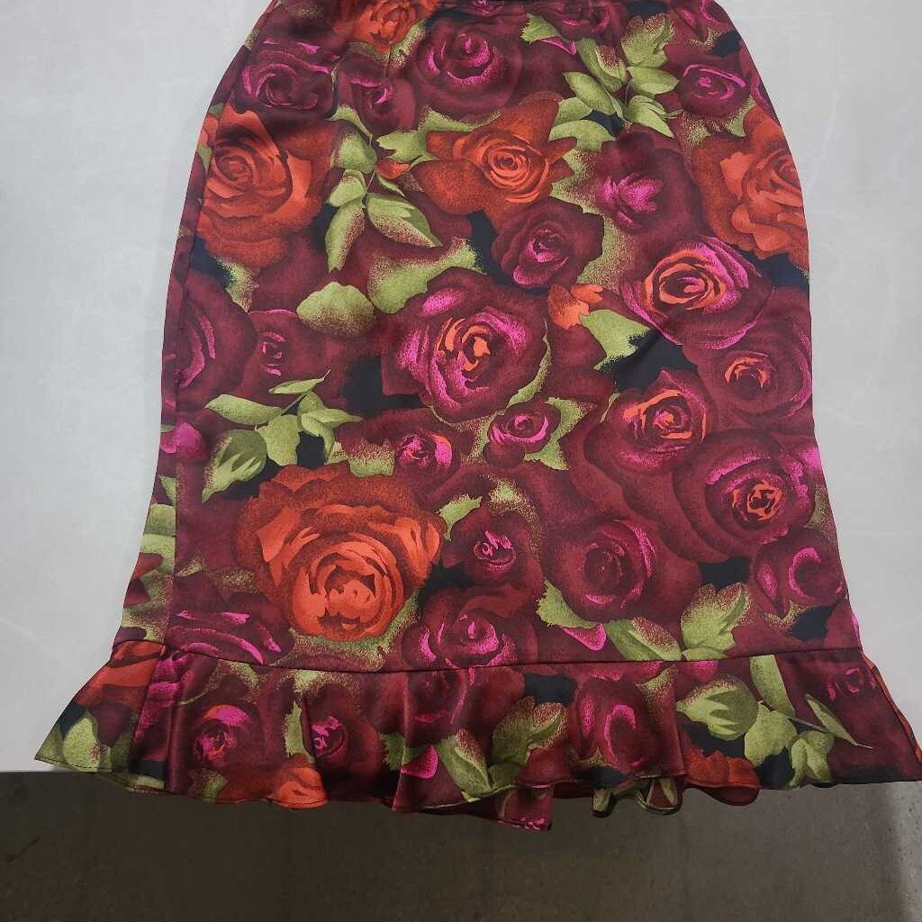 RUFFLED FLORAL SKIRT