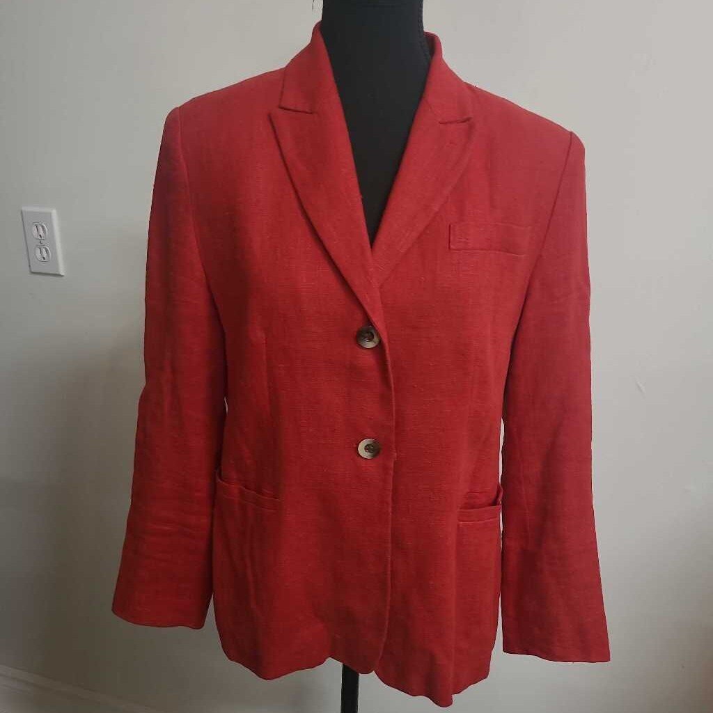 RED LINEN BLAZER