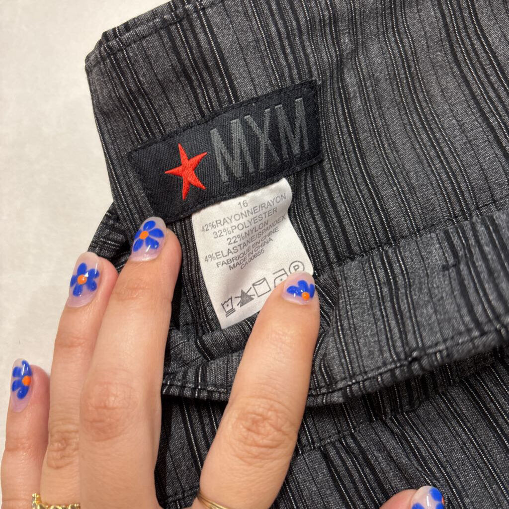 MXM STRIPED FLARE PANTS