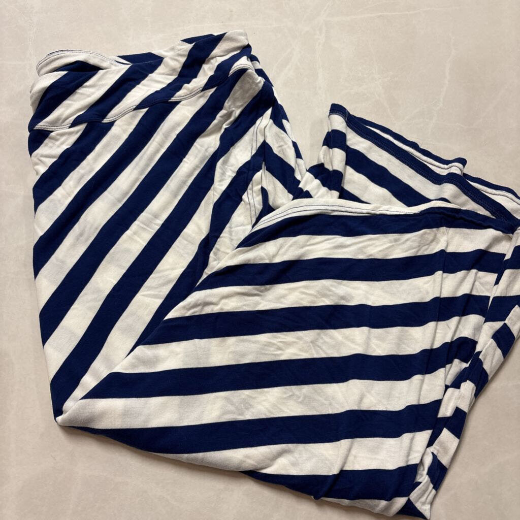 NAVY & WHITE STRIPED MAXI SKIRT