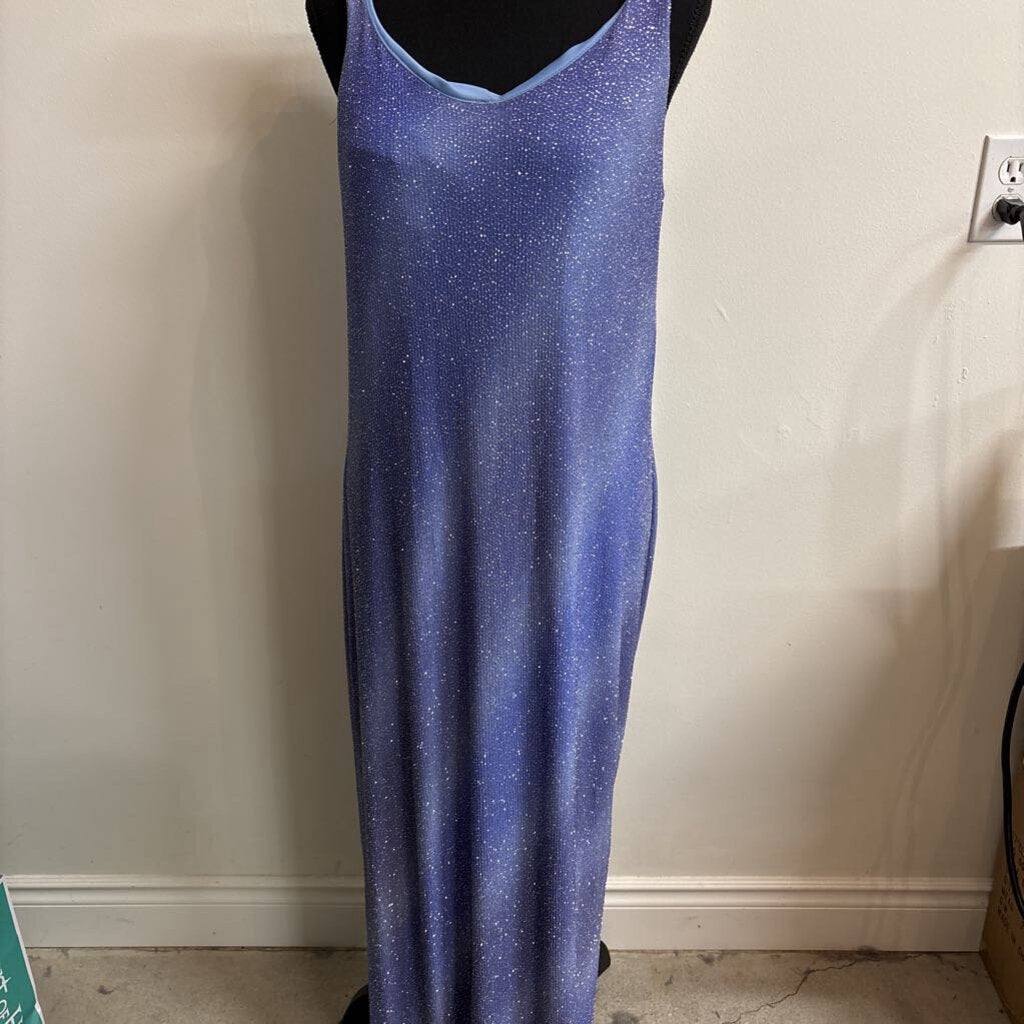 LONG PURPLE SHIMMERING FORMAL DRESS