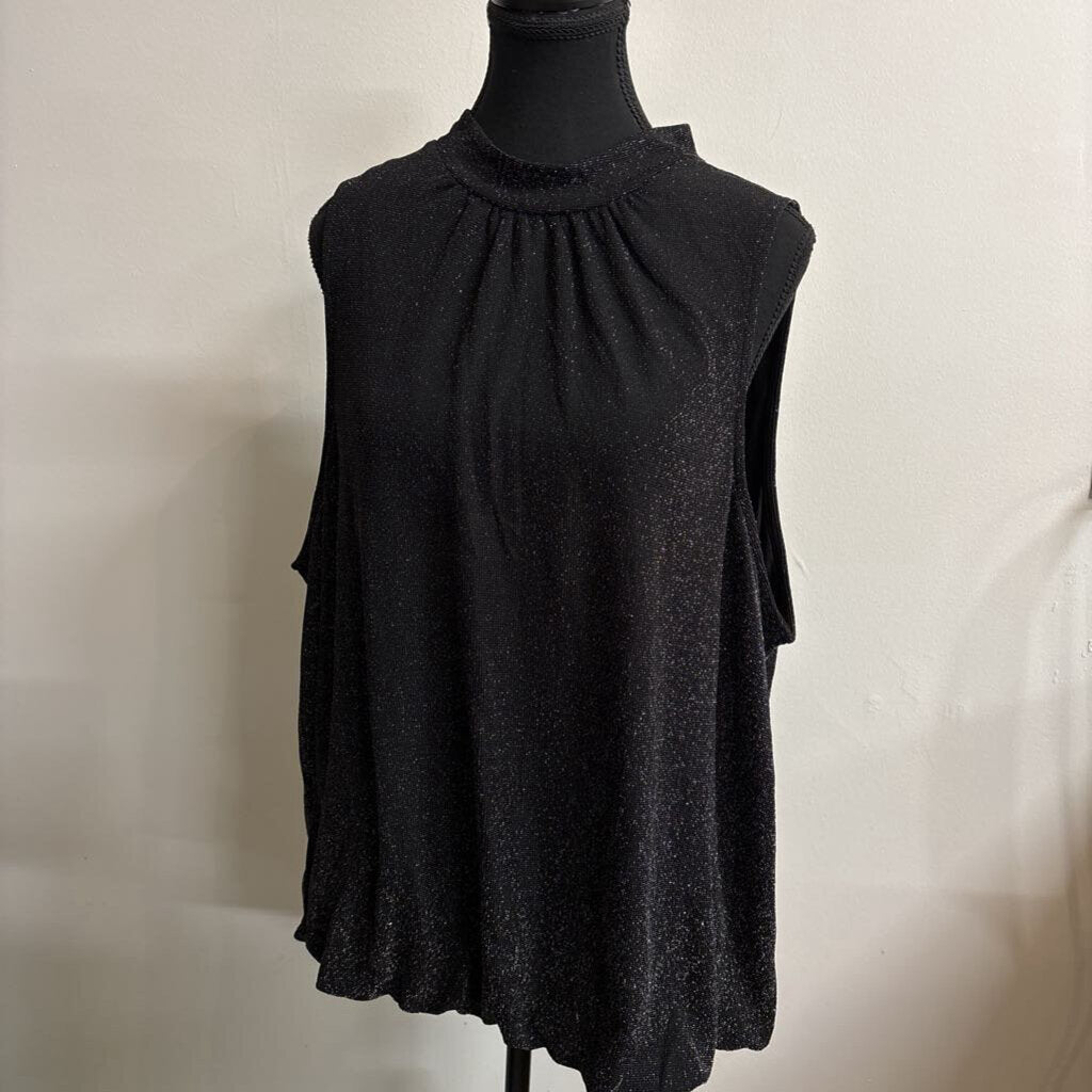 HIGH NECK SPARKLE TOP