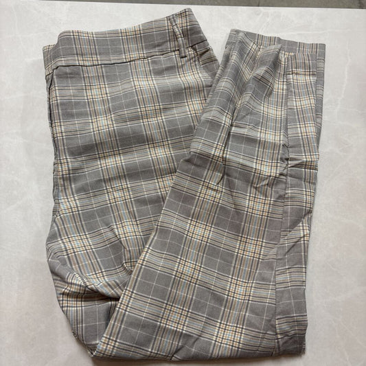NEUTRAL PLAID DRESS PANTS