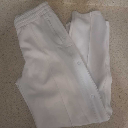 TNA WHITE SNAP SWEATPANTS