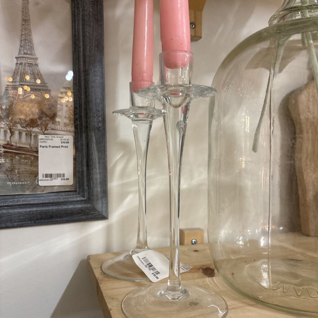 Pair (2) Skinny Tall Candle Holders