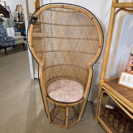 LG MID CENTURY RATTAN PEACOCK CHAIR