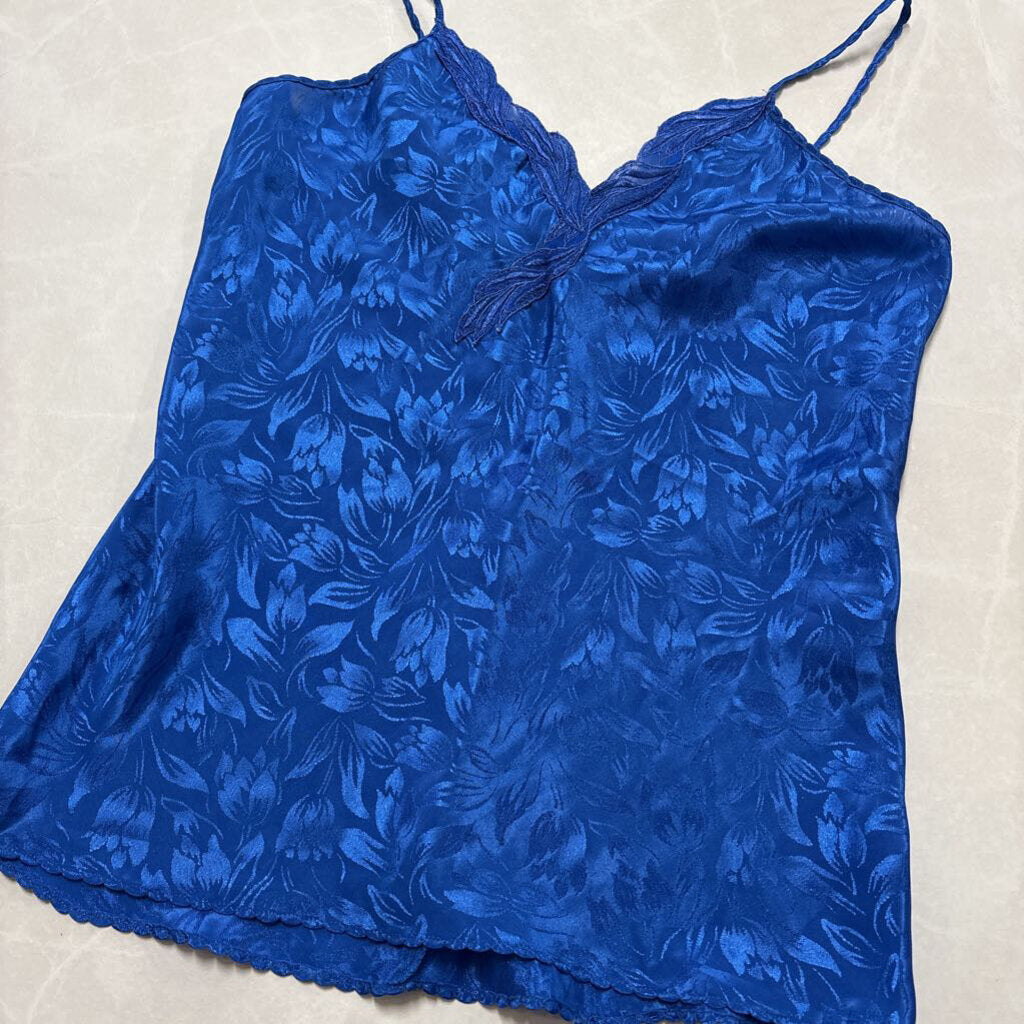 ROYAL BLUE TANK W/LACE DETAILS