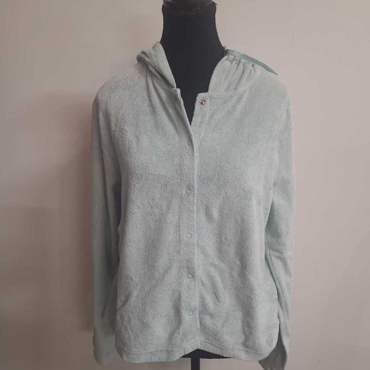 LIGHT GREEN TERRY CLOTH HOODIE