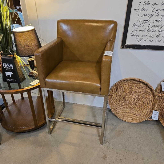 VEGAN LEATHER BAR STOOL