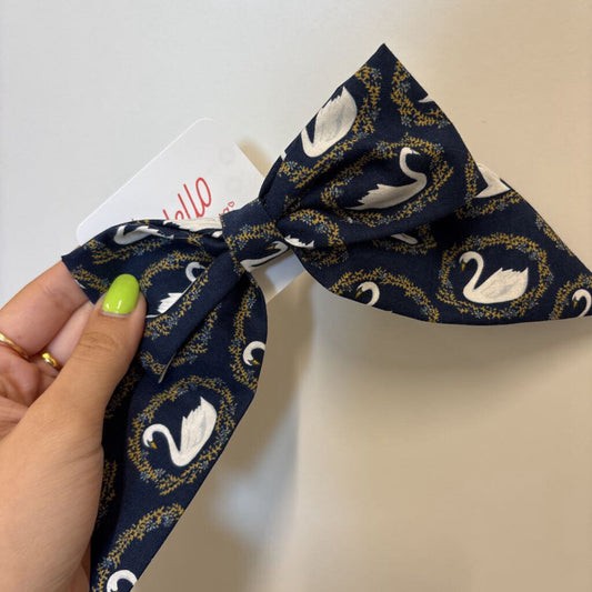 HAIR BOW - SWANS