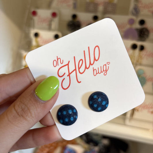 STUD EARRINGS - BLUE DOT