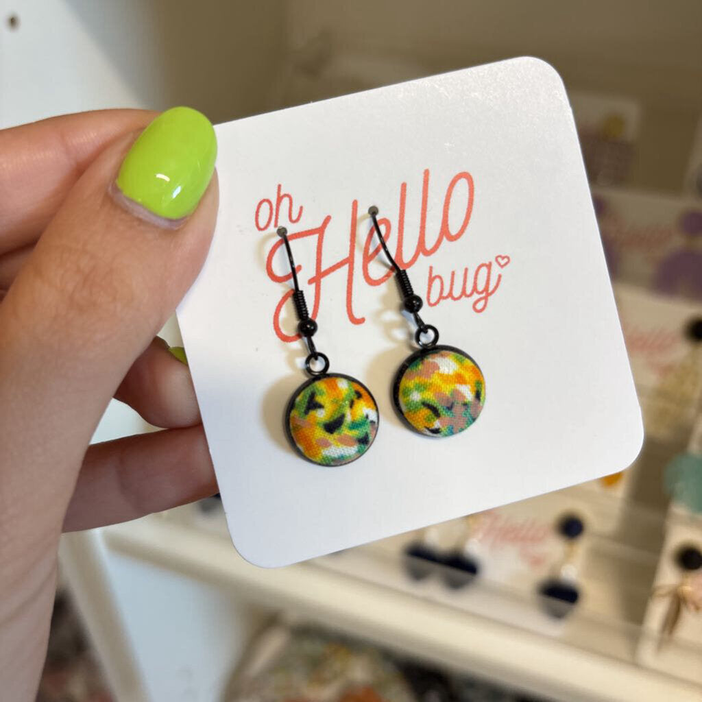 DANGLE EARRINGS - WATERCOLOUR STUD